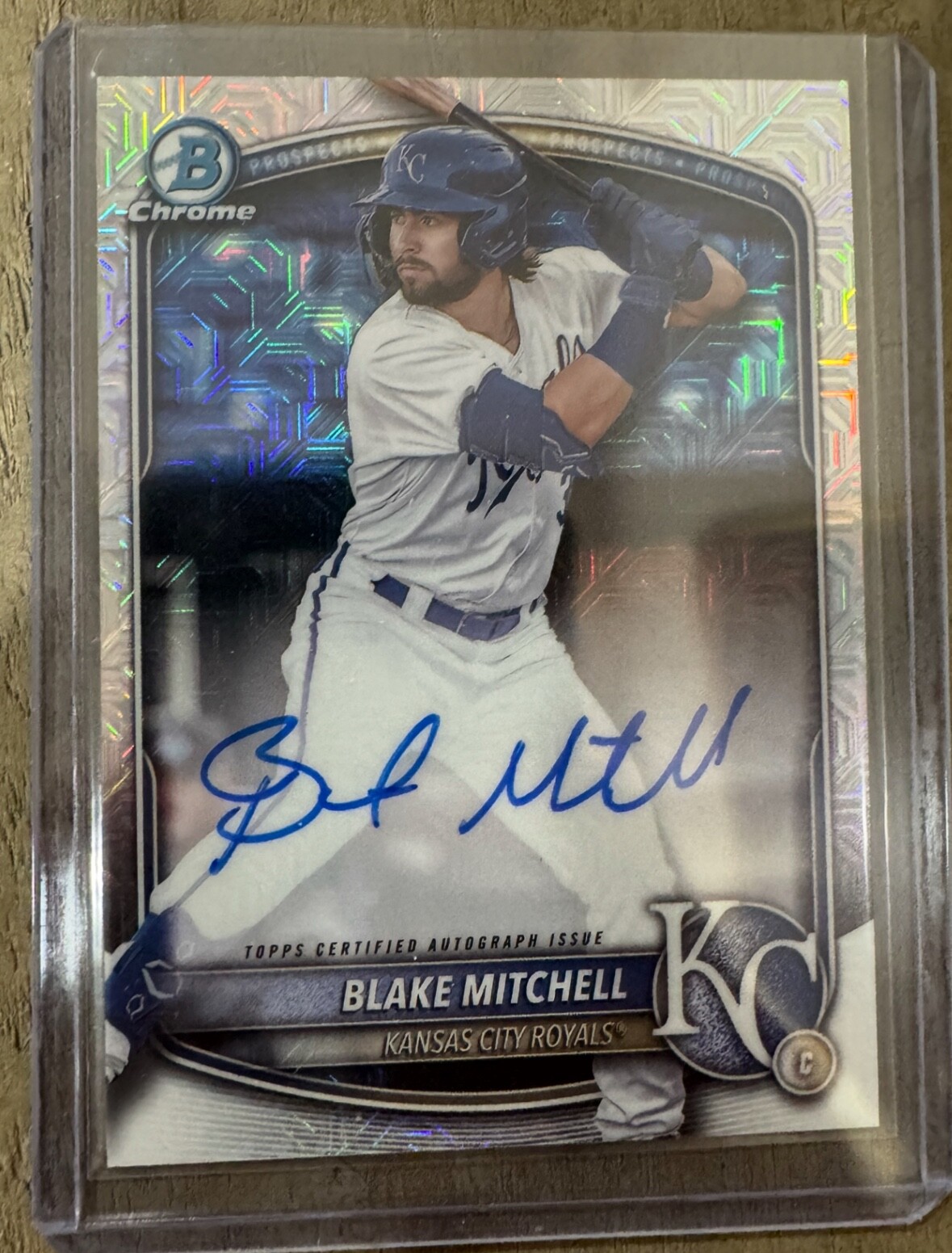 2025 Bowman -  Blake Mitchell #BMA-BMI On-Card Auto Mojo Chrome Refractor (165)
