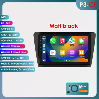 Carplay Autoradio Android 13 Für Skoda Rapid Spaceback 2012-2020 GPS NAVI 2+64GB