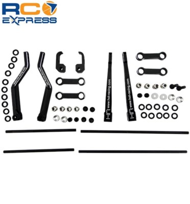 Axial RR10 Bomber Aluminum Link Set - 6-Piece Upgrade Parts For Front & Rear (Blue)