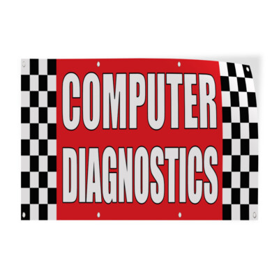 Decal Stickers Computer Diagnostics Auto Body Shop Car Repair A Store Sign Label