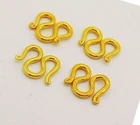 4 Piece 22K 24K THAI BAHT GOLD PLATED CLASP M Size 16 MM  Necklace Accessories