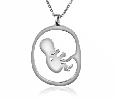 Baby Shower Gift Expectant Pregnant Mother Fetus Pendant Necklace