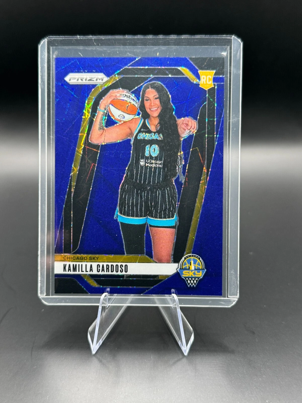 2024 WNBA Panini Prizm Kamilla Cardoso #149 Blue Velocity Prizm RC Variation Sky