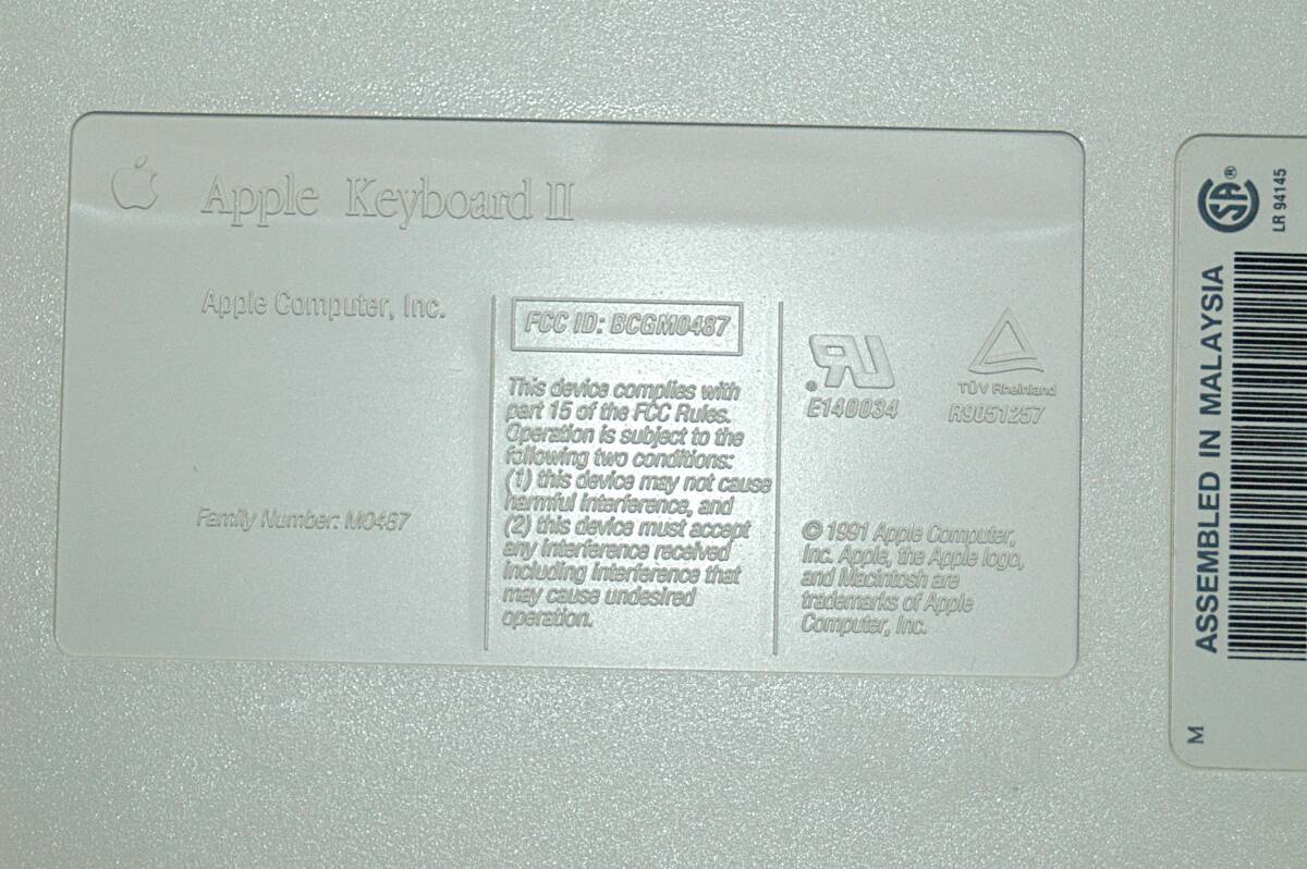 Apple Keyboard II-JIS M3250J/A ADBケーブル付 [0124] Unused