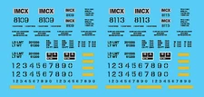 N Scale - Mosaic IMCX Ortner v1 Hopper Decal Set