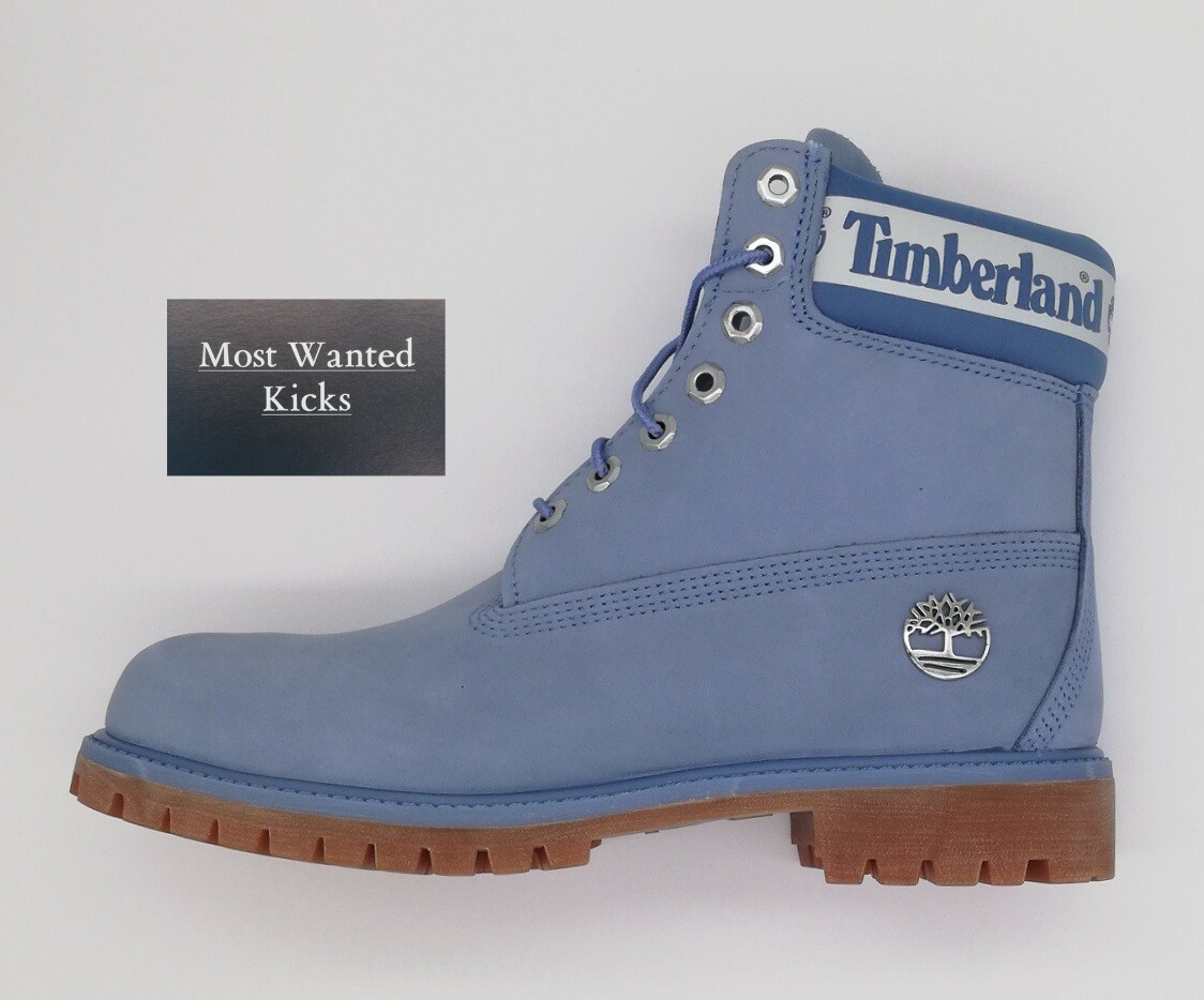 TIMBERLAND PREMIUM 6 IN WATERPROOF BOOT LIGHT BLUE NUBUCK DS NEW IN OG BOX UK 8