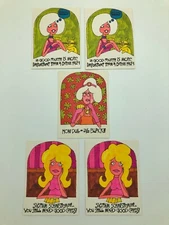 Vintage Taylor System 2 & 3 Table Bridge Tally Cards (5 Total)  Humorous Cartoon