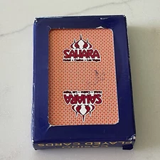 Sahara Hotel Casino Las Vegas Live Played Playing Card Deck Vintage 