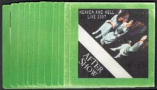 Heaven & Hell Backstage Pass - Wholesale Set of 12 - 2007 Cloth Passes