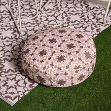 OHS Large Outdoor Cushion Round Decor Garden Water Resistant Filled