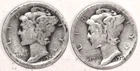(2) Mercury Dimes - Good - 1920-S 1923-P - #3895ED FREE SHIPPING