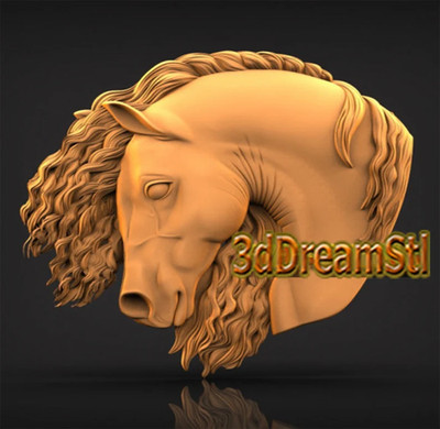 Horse STL Model, CNC Router, Artcam, Aspire Art