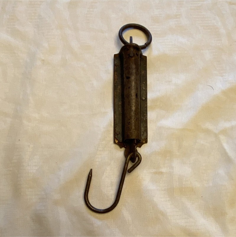 1940s  Pohl Atlas Vintage Hanging Spring Fish Scale w/ Hook 8in Made in Germany