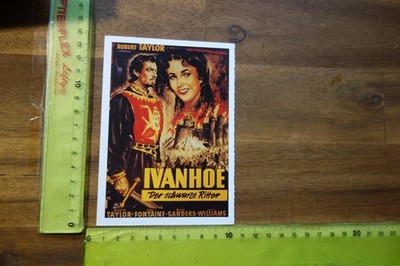 Alte Filmplakatkarte Kino Film IVANHOE Der schwarze Ritter R. Taylor E. Taylor