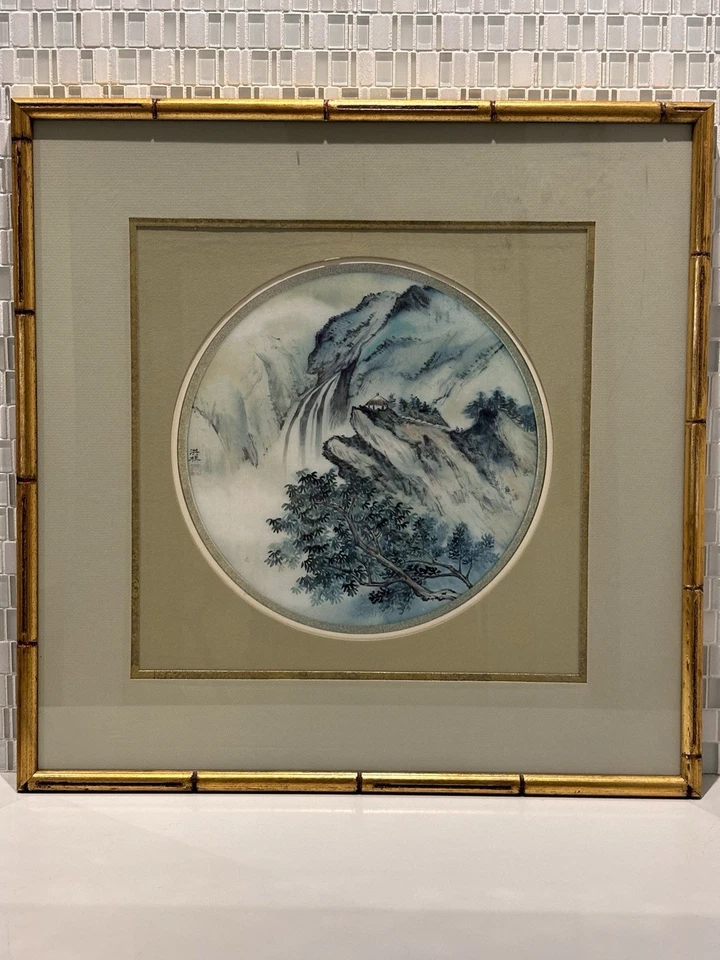 Chinese Landscape Painting on Silk, Signed, Rare Traditional Asian Art Gifts - Image 3 of 4