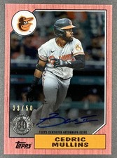2022 Topps Clearly Authentic 35th Anniversary - Cedric Mullins 1987 AUTO Red /50