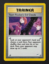 Pokémon Team Rocket's Evil Deeds 103/105 Neo Destiny Trainer Uncommon Regular on eBay