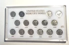 Capital Holder Set 15 Mercury Silver Dimes 1941 - 1945 PDS High Grade