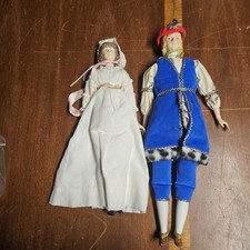 Vintage Porcelain Bisque Boy & Girl Dolls Lot of 2 Victorian Style New Opened...