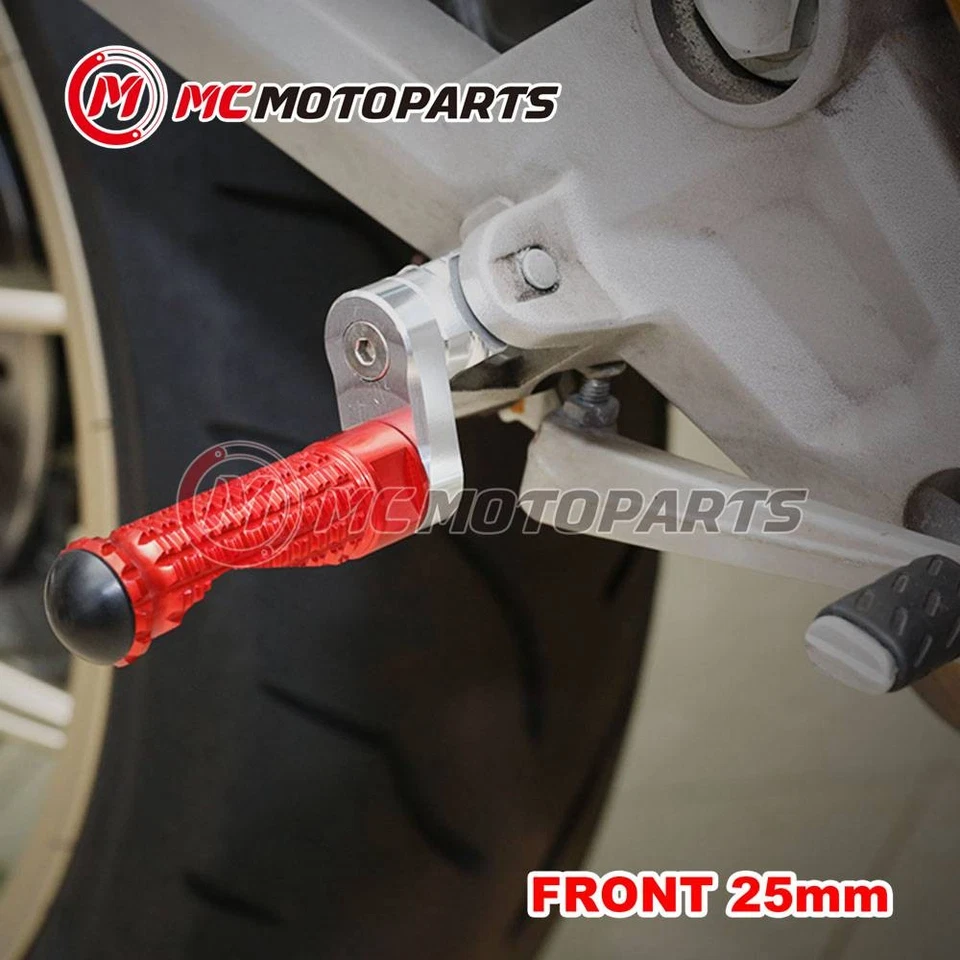 For Buell M2 Cyclone All Year MPRO 25mm Extended RED Front Foot Pegs Foto 4 de 4