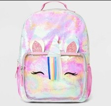 Sparkly Unicorn Backpack 16 inch with Sequin Design