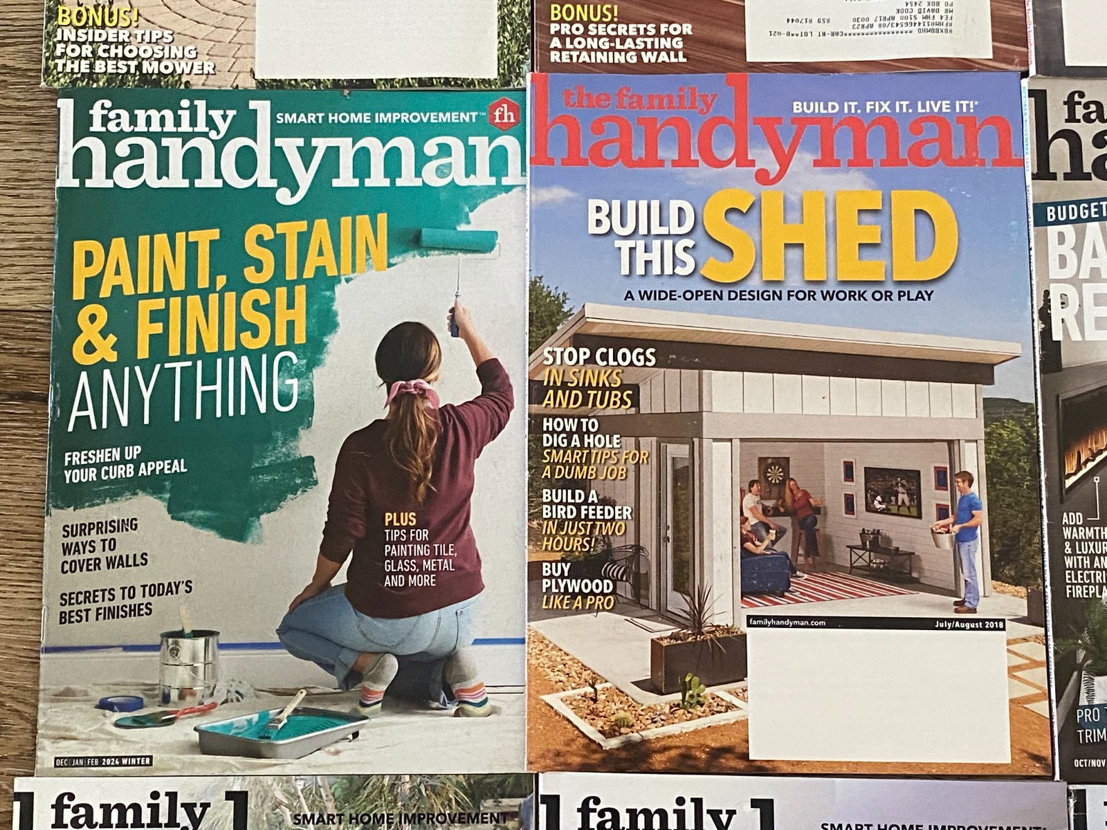 Family Handyman Magazine 2017 - 2024 Lot of 25 DIY Home Garden Renovations