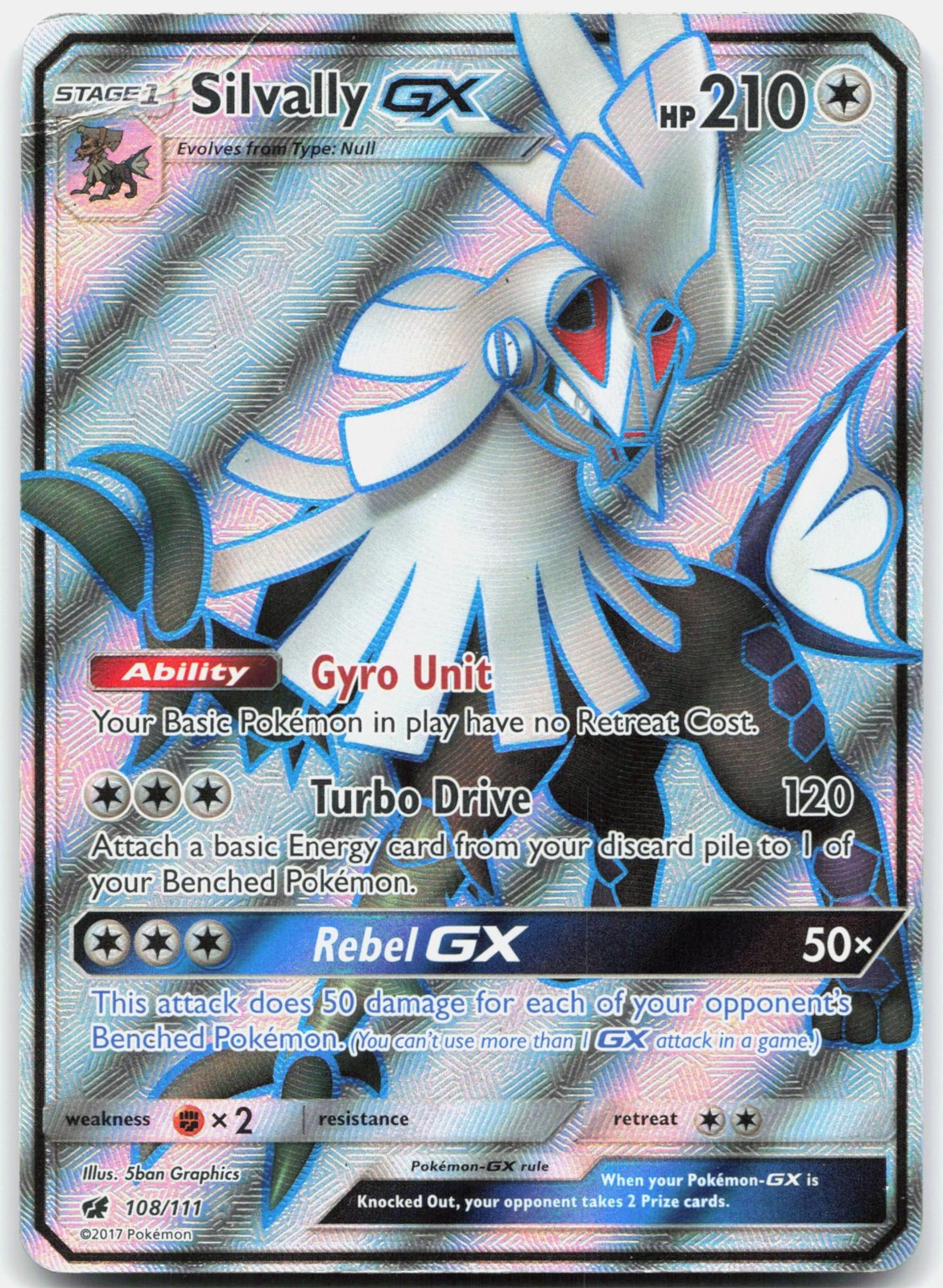 Silvally GX Ultra Rare Crimson Invasion 108/111 DMG Pokemon
