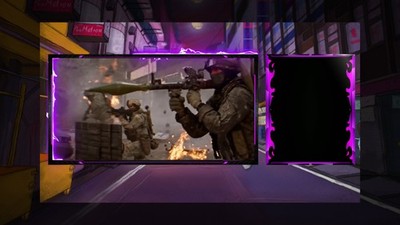 Purple Animated Twitch Overlay Pack - 2 Facecam Overlays + Intermission Screen
