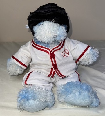Build-A-Bear Workshop Light Blue Plush Bear with Baseball Uniform, Hat, Belt