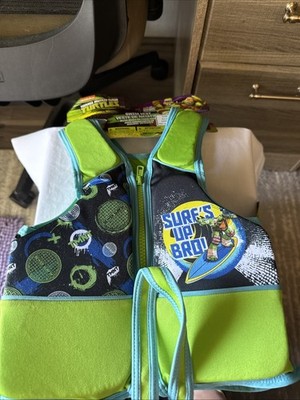 Kids Little Trainer Vest for pool, learn to swim, fits 33-55lbs Child, TMNT.