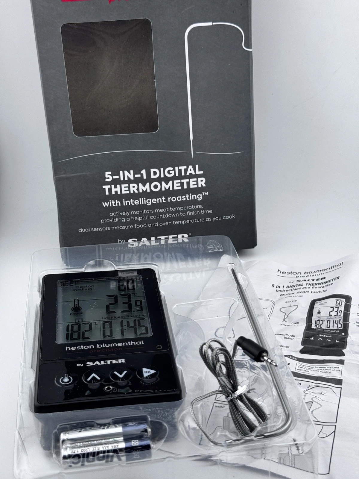 Salter Heston Blumenthal 5 In 1 Digital Cooking Thermometer Working