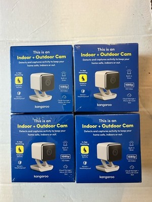 Kangaroo Wired Security Cameras Weatherproof 1080p HD Video Indoor+Outdoor