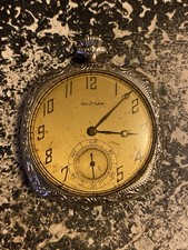Vintage 1920 Waltham USA White Gold Filled Model 1894 Mechanical Pocket Watch