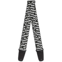 Guitar Strap - Cherries Scattered/Vertical Stripe White/Blac (Us Import) ACC NEU