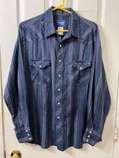 Vintage Wrangler Pearl Snap Button Up Long Sleeve Shirt Size XL