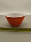 Vintage PYREX 401 FLAMEGLO Burnt Orange Ombre Mixing Bowl 1 1/2 PT Made in USA