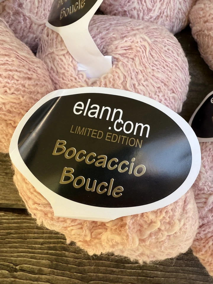 Elann Edición Limitada Boccaccio Boucle Lote de 7 50g/141yds Rosa #02 Lote 25 Foto 3 de 4
