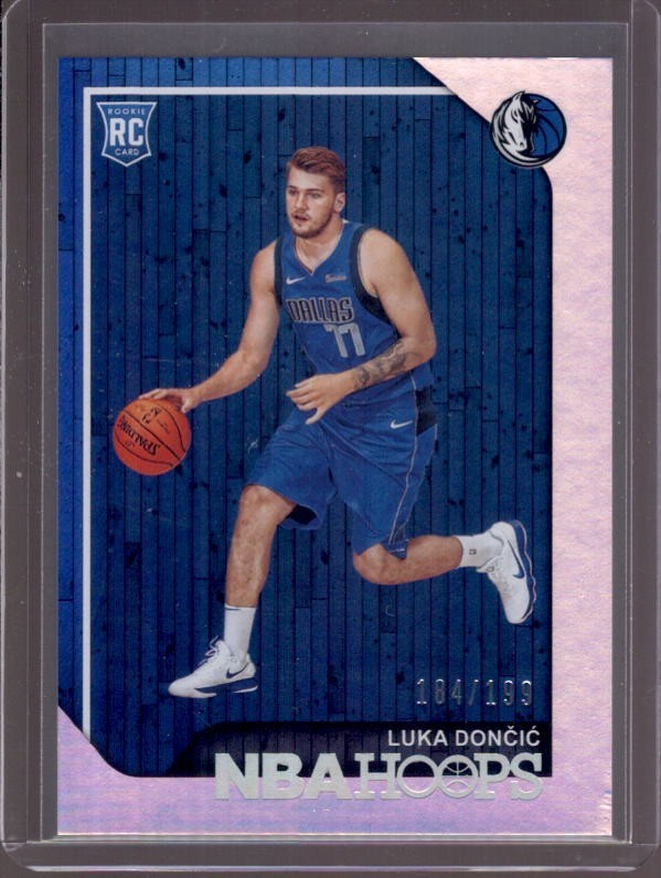 LUKA DONCIC 2018-19 Panini NBA Hoops #268 Silver Foil Rookie RC #184/199