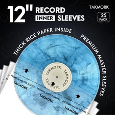 Vinyl Record Inner Sleeves: 12" Anti-Static Rice Paper LP Sleeves Album Recor...