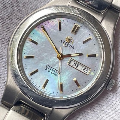 CITIZEN ATTESA Eco-Drive Titanium Day Date Analog Men's Watch Working Item
