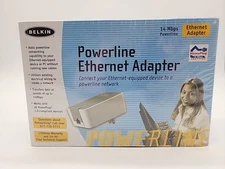 BELKIN Powerline 14Mbps Ethernet Adapter Ver. 1002 F5D4070 BRAND NEW SEALED