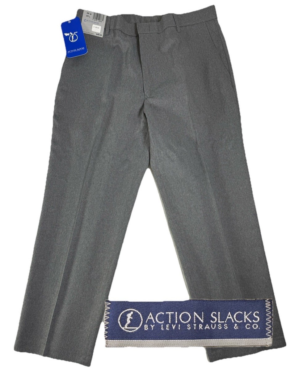 パンツ levi's action slacks w36 l29 90s Y2K NWT Vintage Levis Action Slacks 36x29 Grey Wrinkle Free