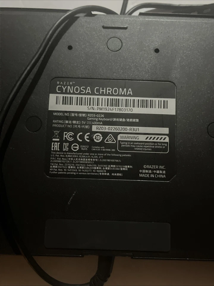 Razer Cynosa Chroma Gaming Keyboard, Backlit RGB Keys - Image 3 of 3