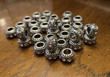 Set of 35 Bracelet Beads With Light Pink Stones