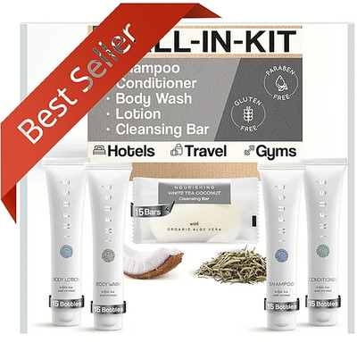 Infuse Pure White Tea and Coconut All-In-Kit Hotel Soaps and Toiletries Bulk Set
