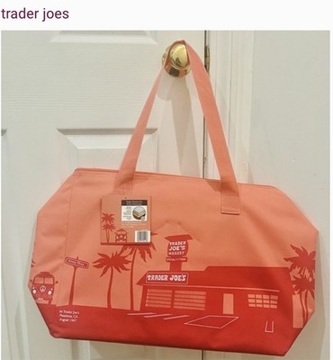Trader Joe's Mini Insulated Tote Lunch Bag Peach Next Craze Limited  ️ 