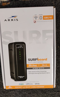 ARRIS SURFboard SBG10 DOCSIS 3.0 Modem & AC1600 Wi-Fi, OBN, O3