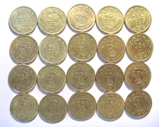 1 x 1983 Smile America Says Chuck E. Cheese 25¢ Play Value Brass Coin Game Token