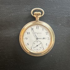 1904 Elgin Vintage Pocket Watch Running Keeping Time Gold Filled