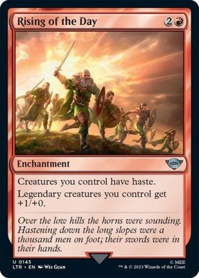 Rising of the Day - NM Foil U : LoTR
